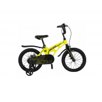 Велосипед детский  MAXISCOO COSMIC Deluxe 16,  розовый матовый, дисковые тормоза, нескользящие педали, дополнительные колёса в комплекте (2023)