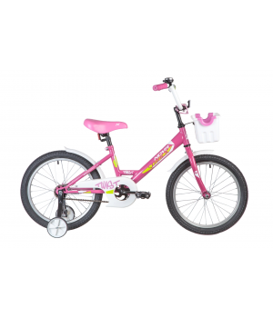 Велосипед детский Novatrack Twist розовый, колесо 18