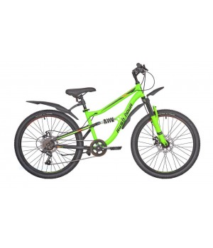 Велосипед подростковый Rush Hour FS -475 MD зеленый / оранжевый    колесо 24, c дисковыми тормозами