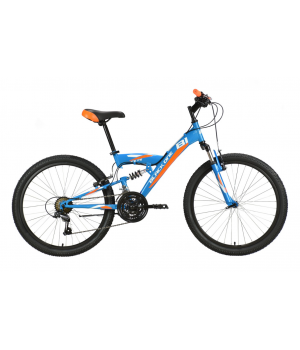 Велосипед подростковый Black One Ice FS 24 , колесо 24, синий/ белый/ красный
