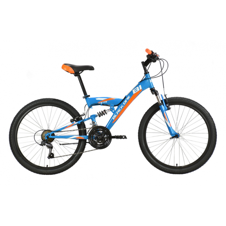 Велосипед подростковый Black One Ice FS 24 , колесо 24, синий/ белый/ красный