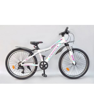 Велосипед подростковый VARMA Columba H43A  бело-розовый колесо 24