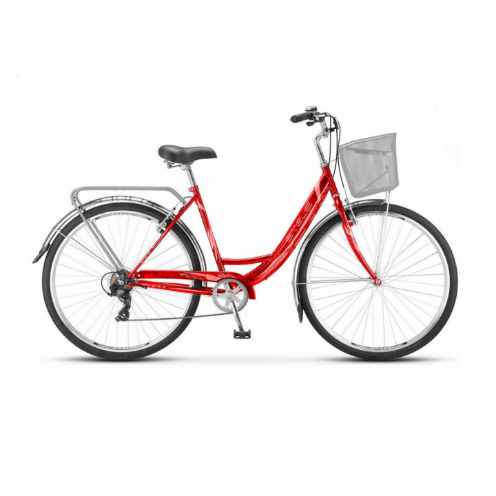 Велосипед дорожный Stels Navigator 395 заниженная рама колесо 28, 7 скоростей, с корзиной