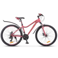 Велосипед горный Stels Miss 6000 MD disc V010 2021г. c дисковыми тормозами ярко-розовый
