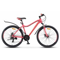 Велосипед горный Stels Miss 6000 MD disc V010 2021г. c дисковыми тормозами ярко-розовый