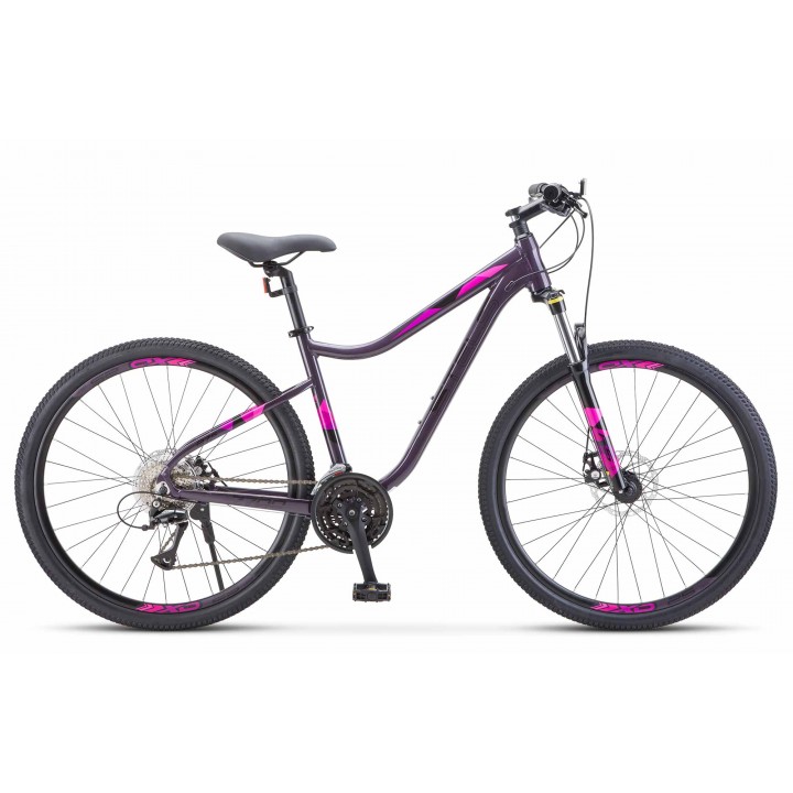 Велосипед горный Stels Miss 7700 MD disc темно-пурпурный  колесо 27,5 с дисковыми тормозами
